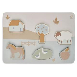Jollein puzzle drewniane montessori FARM Mimisia.pl