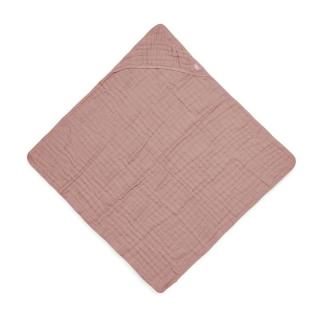 Jollein ręcznik z kapturkiem dla Niemowlaka 75x75 cm MUSLIN Rosewood Mimisia.pl