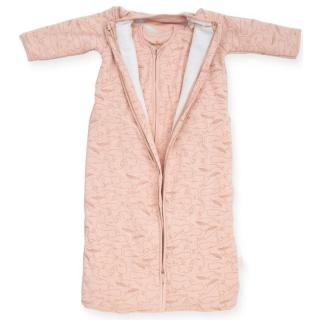Jollein śpiworek niemowlęcy do spania całoroczny 2 śpiworkowy 4 Pory Roku WHALES Pale Pink 70 cm Mimisia.pl
