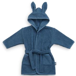 Jollein szlafroczek niemowlęcy z kapturem 1-2 lata Króliczek RABBIT FROTTE JEANS BLUE Mimisia.pl