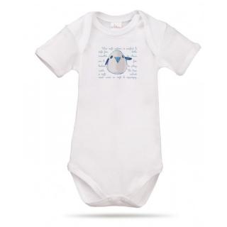 Lait Baby Organic Body Short Sleeve Tweet the Bird Blue 3 m+ Mimisia.pl