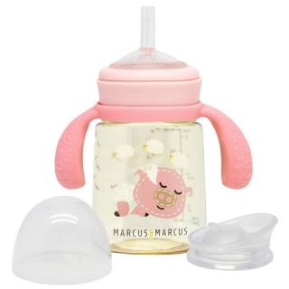 Marcus  Marcus kubek/butelka treningowa z ustnikiem i słomką 3D 2w1 180 ml Pink Pokey Mimisia.pl