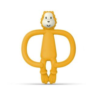 Matchstick Monkey gryzak silikonowy sensoryczny z mini szczoteczką Animals Lion Mimisia.pl