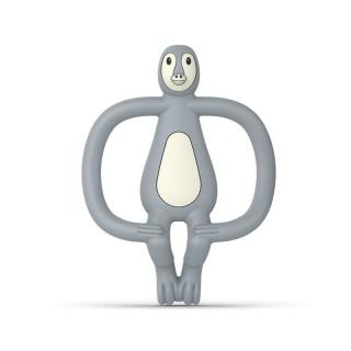 Matchstick Monkey gryzak silikonowy sensoryczny z mini szczoteczką Animals Pengiun Mimisia.pl