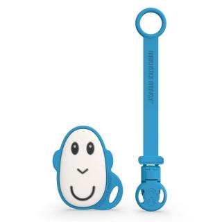 Matchstick Monkey gryzak silikonowy sensoryczny z zawieszką silikonową Blue Mimisia.pl
