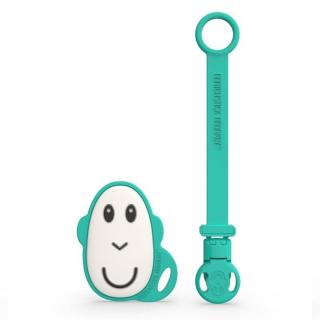 Matchstick Monkey gryzak silikonowy sensoryczny z zawieszką silikonową Green Mimisia.pl