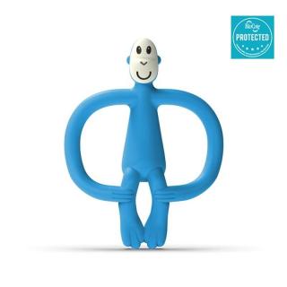 Matchstick Monkey gryzak silikonowy sensoryczny ze szczoteczką BioCote Azure Blue Mimisia.pl
