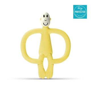 Matchstick Monkey gryzak silikonowy sensoryczny ze szczoteczką BioCote Banana Mimisia.pl