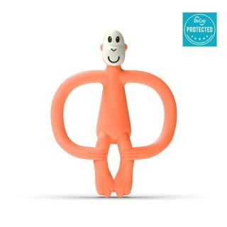 Matchstick Monkey gryzak silikonowy sensoryczny ze szczoteczką BioCote Dusty Orange Mimisia.pl