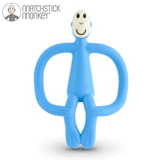 Matchstick Monkey gryzak silikonowy sensoryczny ze szczoteczką Błękitny Mimisia.pl