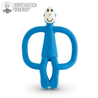 Matchstick Monkey gryzak silikonowy sensoryczny ze szczoteczką Niebieski Mimisia.pl