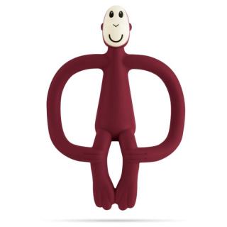 Matchstick Monkey gryzak silikonowy sensoryczny ze szczoteczką Velvet Claret Mimisia.pl