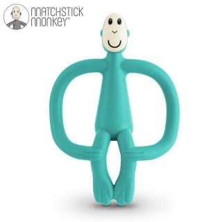 Matchstick Monkey gryzak silikonowy sensoryczny ze szczoteczką Zielony Mimisia.pl