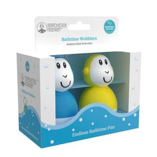 Matchstick Monkey zabawki do kąpieli 2 kiwaczki Małpki Blue  Yellow Mimisia.pl