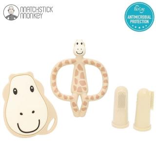 Matchstick Monkey zestaw do higieny jamy ustnej niemowlaka 4 szt Giraffe Mimisia.pl