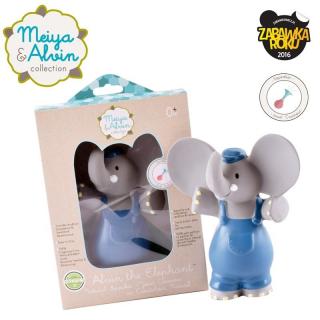 Meiya  Alvin - Gryzak piszczący z organicznego kauczuku Hevea Alvin Elephant Mimisia.pl