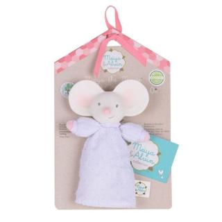 Meiya  Alvin - Grzechotka miękka z gryzakiem z organicznego kauczuku Hevea Meiya Mouse Mimisia.pl