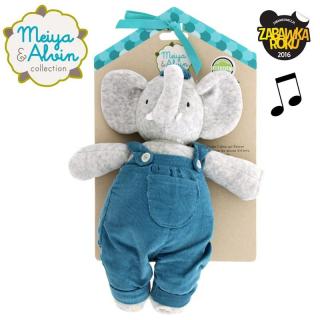 Meiya  Alvin - Lalka przytulanka z pozytywką Alvin Elephant Mimisia.pl