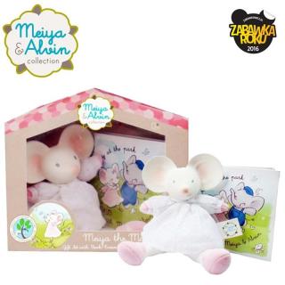 Meiya  Alvin - Meiya Mouse Mini Deluxe Teether Gift Set with Book Mimisia.pl