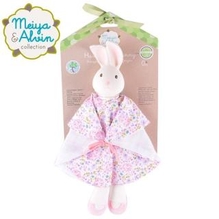 Meiya  Alvin - Przytulanka z gryzakiem z organicznego kauczuku Hevea Havah Bunny Mimisia.pl