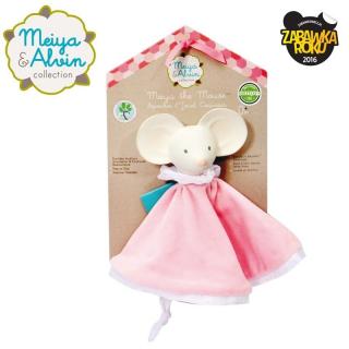 Meiya  Alvin - Przytulanka z gryzakiem z organicznego kauczuku Hevea Meiya Mouse Mimisia.pl