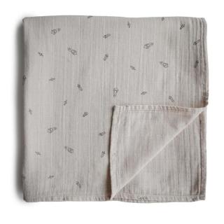 Mushie - otulacz kocyk letni 100% organic cotton Rocket Ship 120 x 120 Mimisia.pl