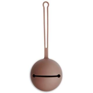 Mushie silikonowe etui pojemnik na smoczki Kula Ball Cloudy Mauve Mimisia.pl