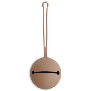 Mushie silikonowe etui pojemnik na smoczki Kula Ball Natural Mimisia.pl