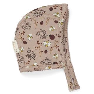 Nuuroo bonetka dla niemowlaka BIO jersey FLOWER BEE Sand roz L Mimisia.pl