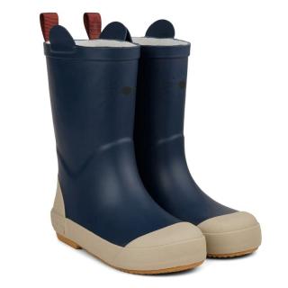Nuuroo - kalosze dziecięce z naturalnej gumy ANIMAL BLACK IRIS roz. 22 Mimisia.pl