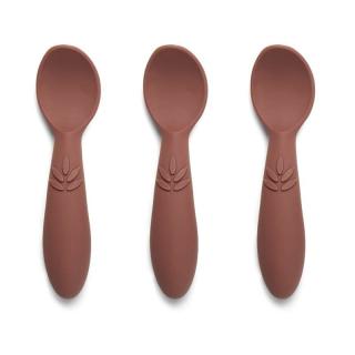 Nuuroo łyżeczki silikonowe dla niemowlaka 3 szt Mahogany Mimisia.pl