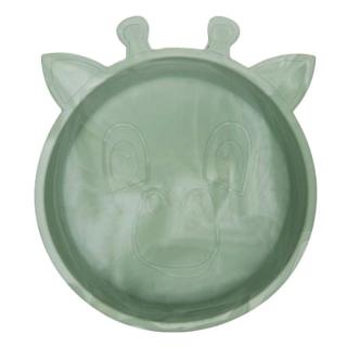 Nuuroo silikonowa miseczka głęboka duża GIRAF Light Green Mimisia.pl