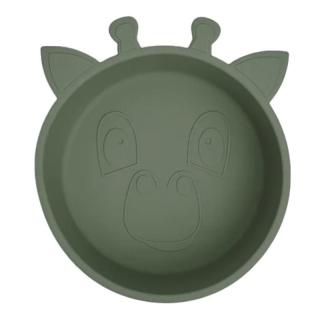 Nuuroo silikonowa miseczka głęboka GIRAF Dusty Green Mimisia.pl