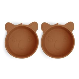 Nuuroo silikonowe miseczki głębokie 2 szt KOALA Caramel Cafe Mimisia.pl