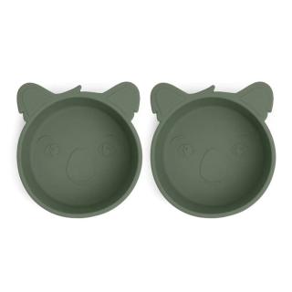 Nuuroo silikonowe miseczki głębokie 2 szt KOALA Dusty Green Mimisia.pl