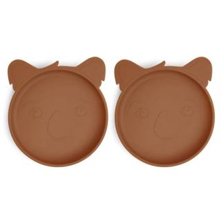 Nuuroo silikonowe talerzyki obiadowe duże 2 szt KOALA Caramel Cafe Mimisia.pl