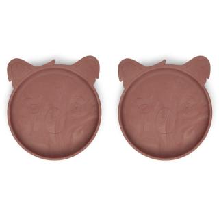 Nuuroo silikonowe talerzyki obiadowe duże 2 szt KOALA Rosa Red Mimisia.pl