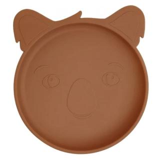 Nuuroo silikonowy talerzyk obiadowy duży KOALA Caramel Cafe Mimisia.pl