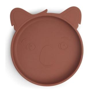 Nuuroo silikonowy talerzyk obiadowy duży KOALA Mahogany Mimisia.pl