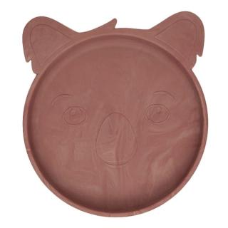 Nuuroo silikonowy talerzyk obiadowy duży KOALA Rosa Red Mimisia.pl