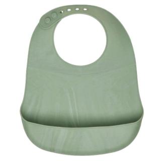 Nuuroo śliniak silikonowy z kieszonką dla niemowlaka TEX Light Green Mimisia.pl