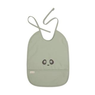 Nuuroo śliniak z kieszonką wodoodporny dla niemowlaka PANDA Light Green Mimisia.pl