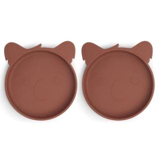 Nuuroo talerzyki silikonowe dla niemowlaka 2 szt Koala Mahogany Mimisia.pl
