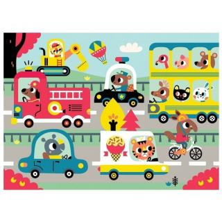 Petit Monkey - MAXI Puzzle Wesołe zwierzęta - W drodze Mimisia.pl
