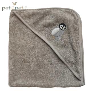 Petu Petu ręcznik okrycie kąpielowe z kapturem 70x70 Penguin Mimisia.pl