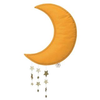 Picca LouLou - Dekoracja ścienna Sparkle Moon with Stars YELLOW 45 cm Mimisia.pl