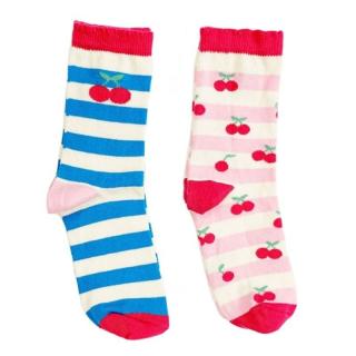 Rockahula Kids 2 pary skarpetek dla dziewczynki Cherry Stripe roz 17-19 cm Mimisia.pl