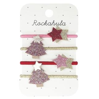 Rockahula Kids gumki do włosów dla dziewczynki 4 szt. Jolly Glitter Xmas Tree Mimisia.pl