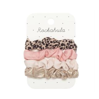 Rockahula Kids gumki do włosów dla dziewczynki 4 szt. Leopard Scrunchie Mimisia.pl