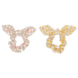 Rockahula Kids gumki scrunchie do włosów dla dziewczynki 2 szt. Ditsy Bunny Ear Mimisia.pl